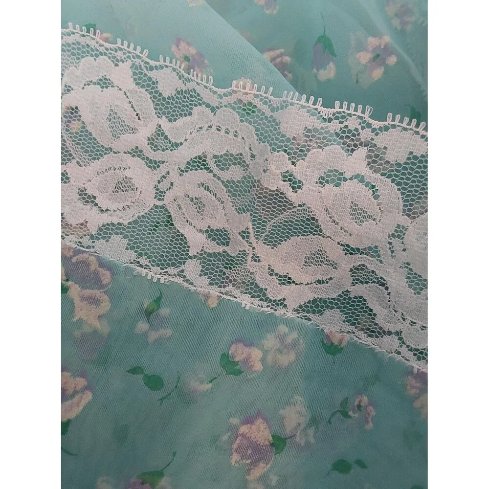 Vintage Organza Tablecloth Small Hand Stitched Trim